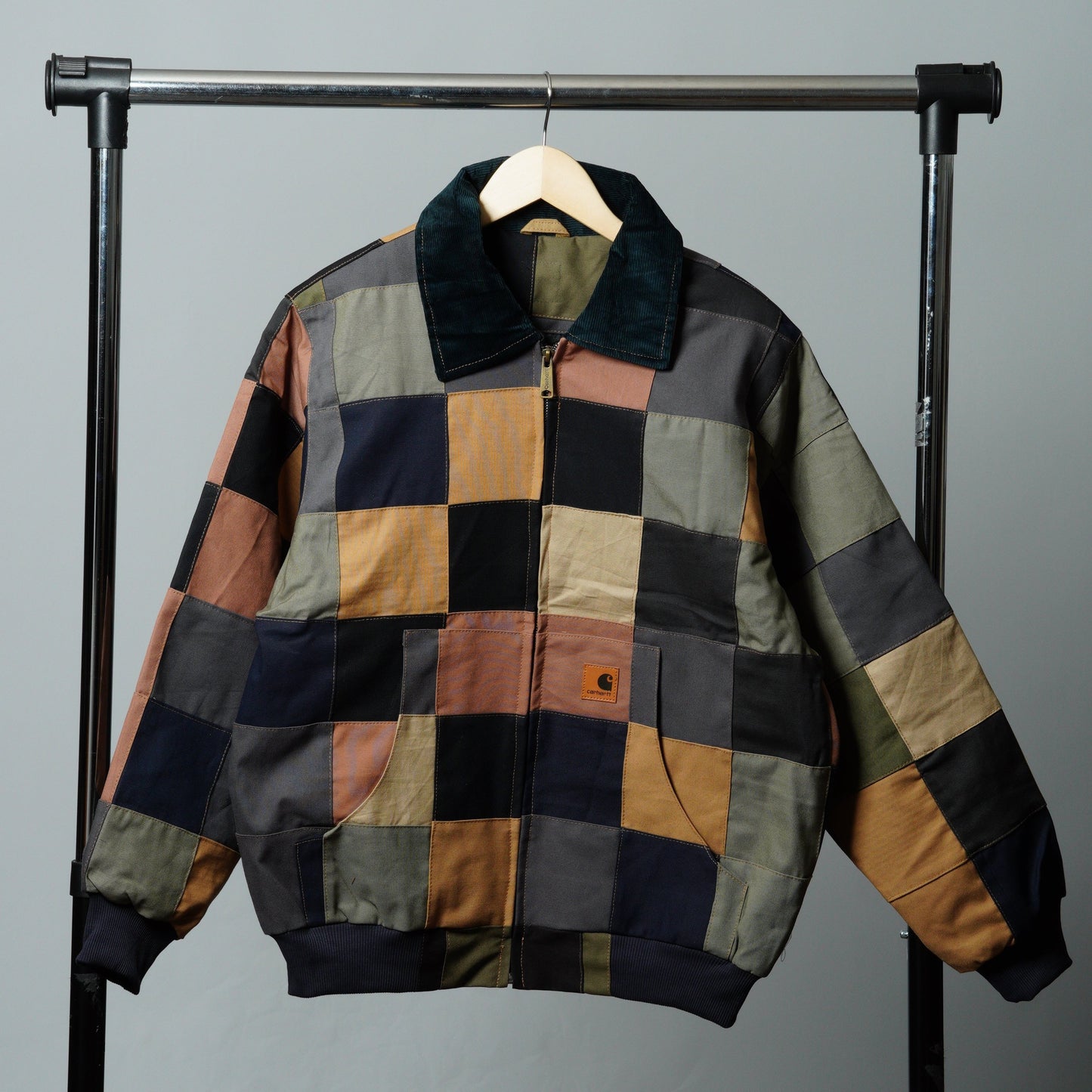 Checkered Patchwork Jacket Size L