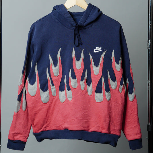 Upcycled Flame Sweatshirt Size XS/S *Flawed