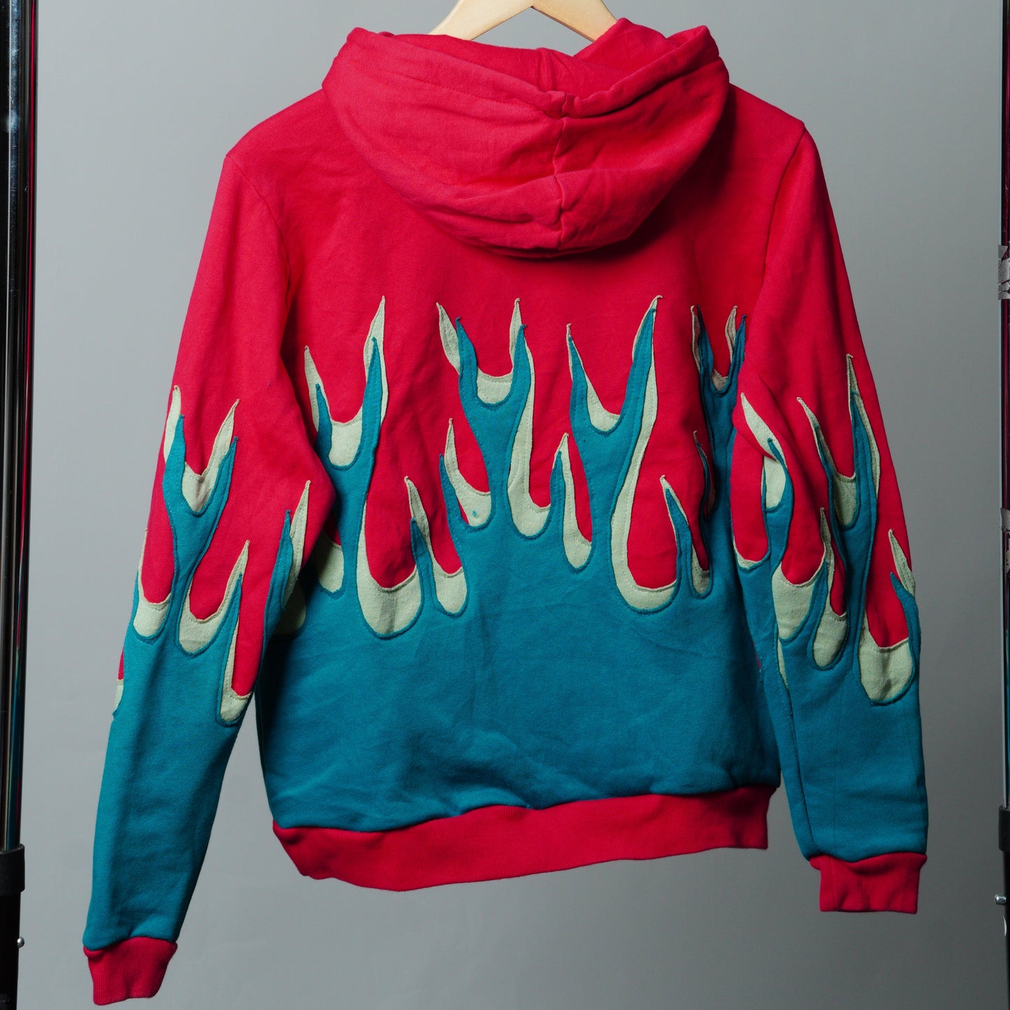 Upcycled Flame Sweatshirt Size Youth L (10-12) Girls