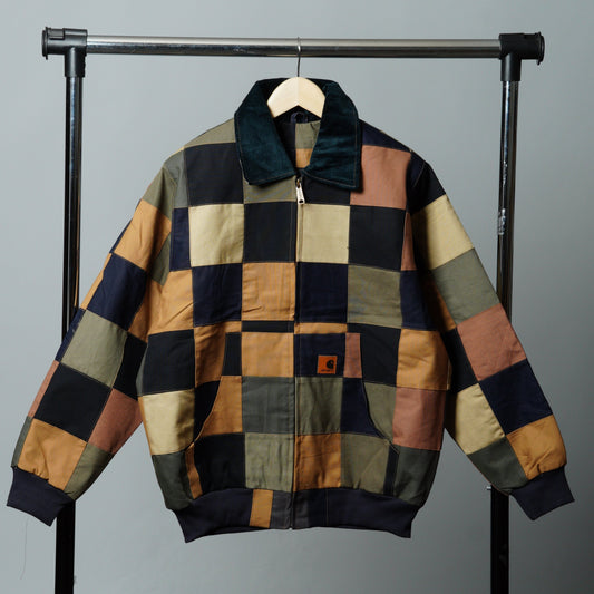 Checkered Patchwork Jacket Size XL