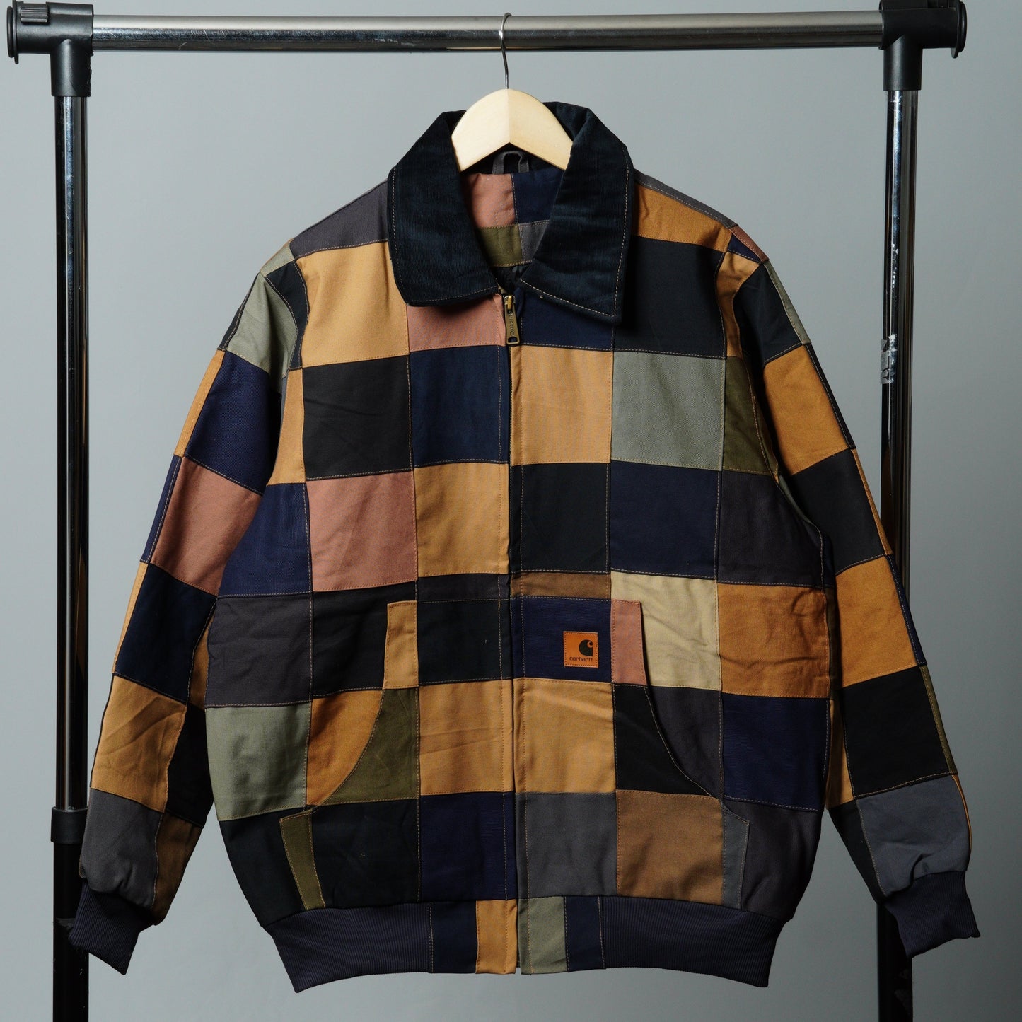 Checkered Patchwork Jacket Size XL