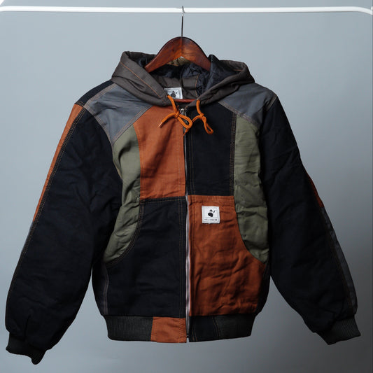 Workwear Colorblock Hooded Jacket Size S