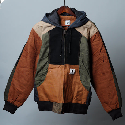 Workwear Colorblock Hooded Jacket Size L