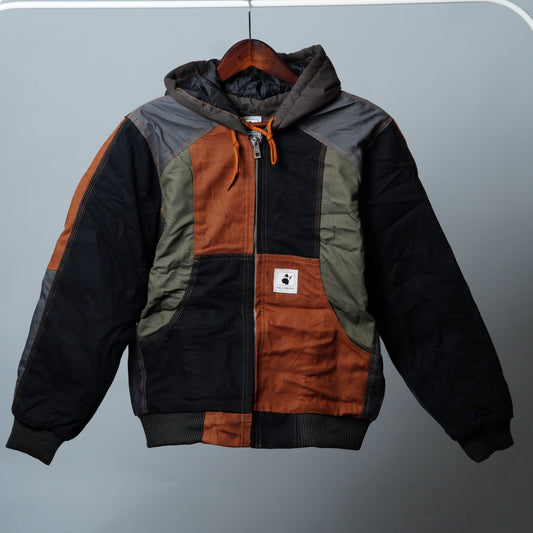 Workwear Colorblock Hooded Jacket Size S