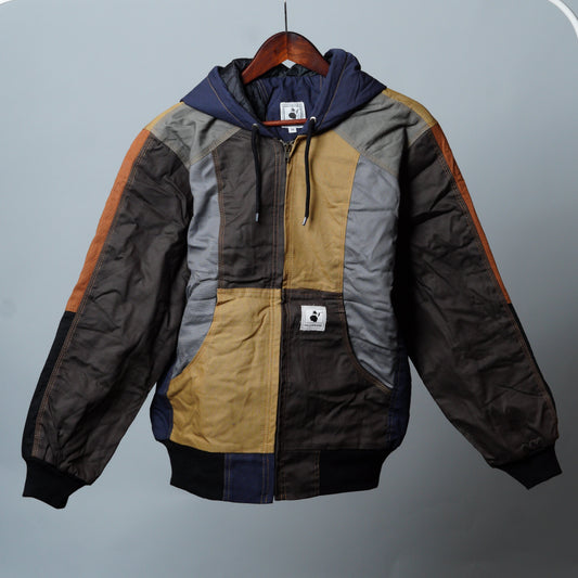 Workwear Colorblock Hooded Jacket Size M