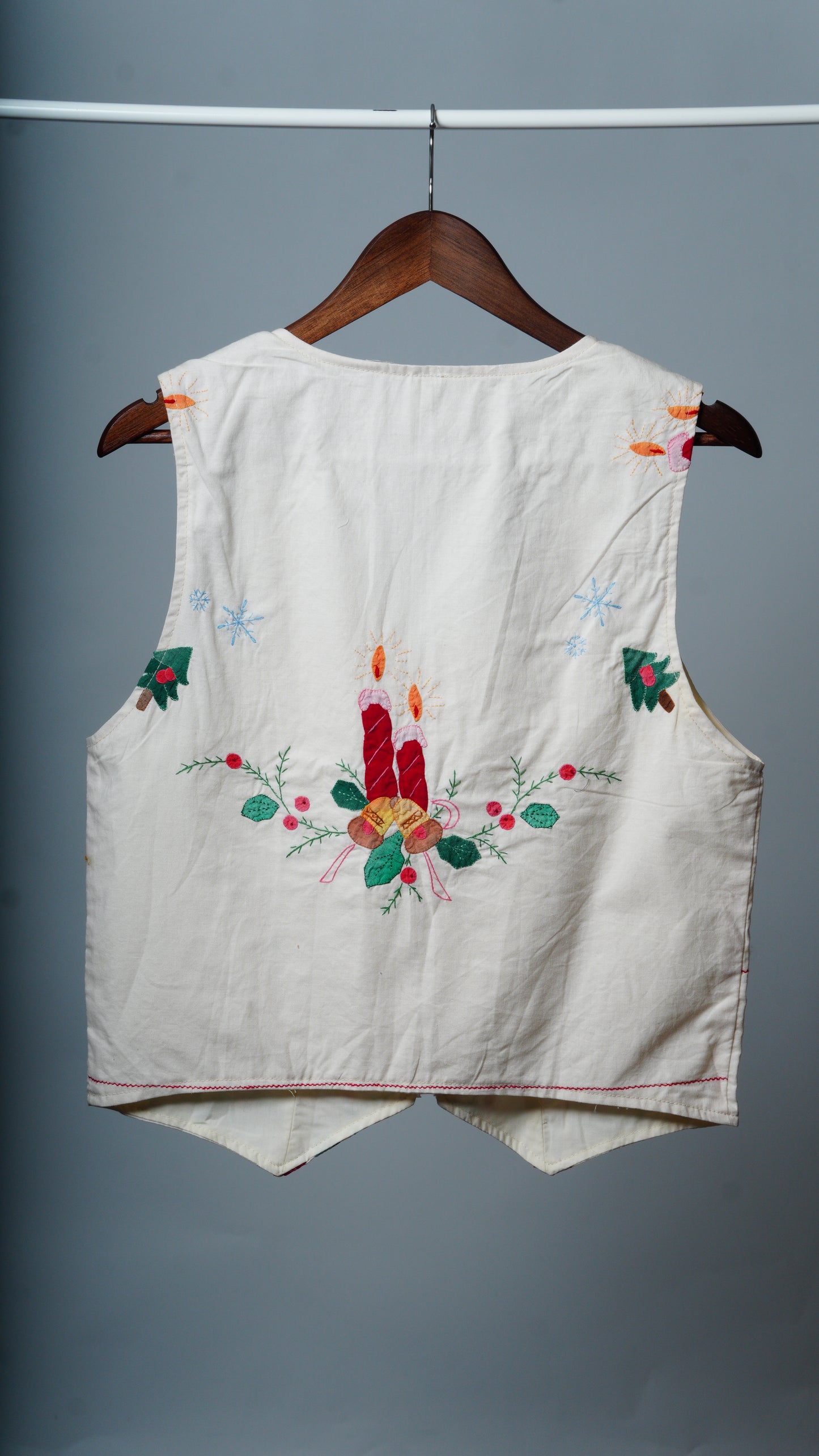 Upcycled Tablecloth Vest Size S