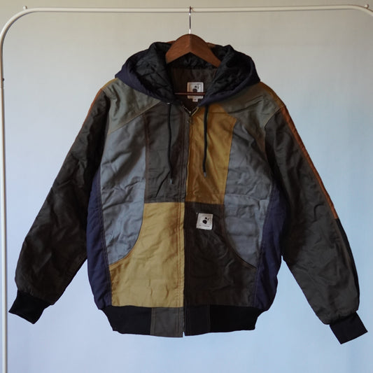 Workwear Colorblock Hooded Jacket Size M