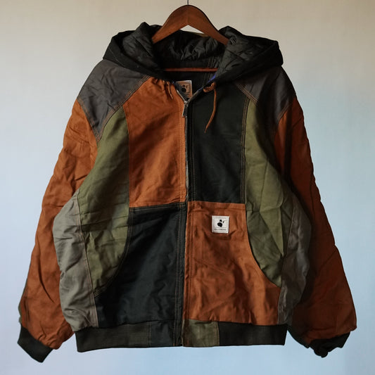 Workwear Colorblock Hooded Jacket Size 2XL