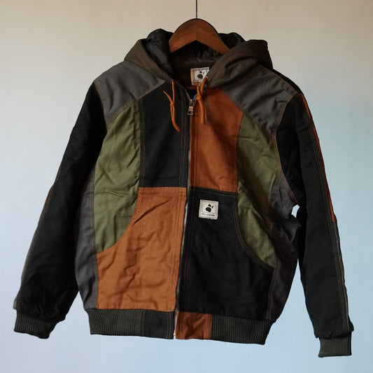 Workwear Colorblock Hooded Jacket Size S