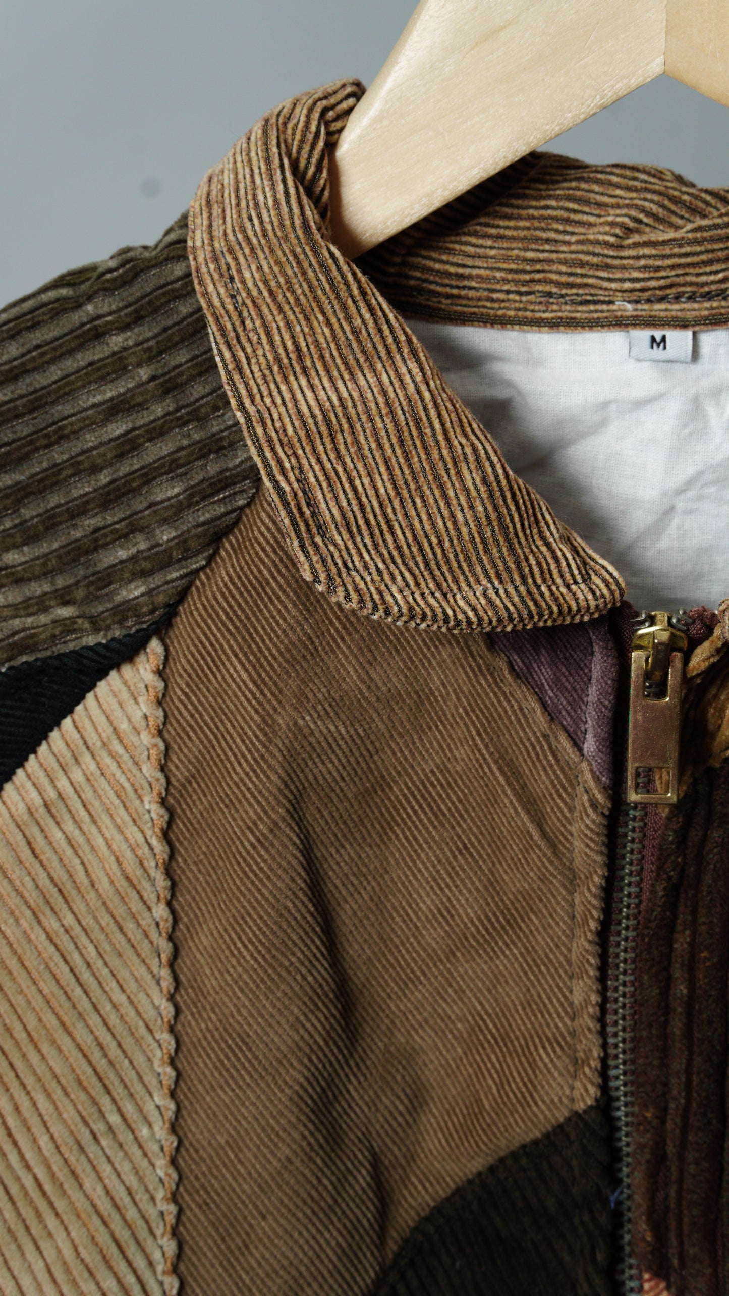 Upcycled Geometric Corduroy Jacket Size M