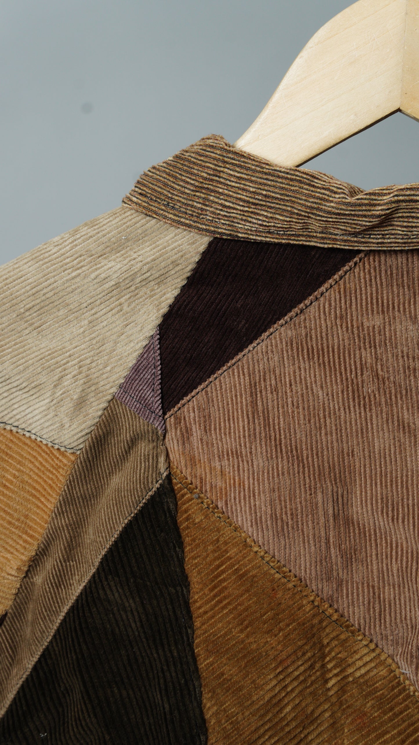Upcycled Geometric Corduroy Jacket Size M