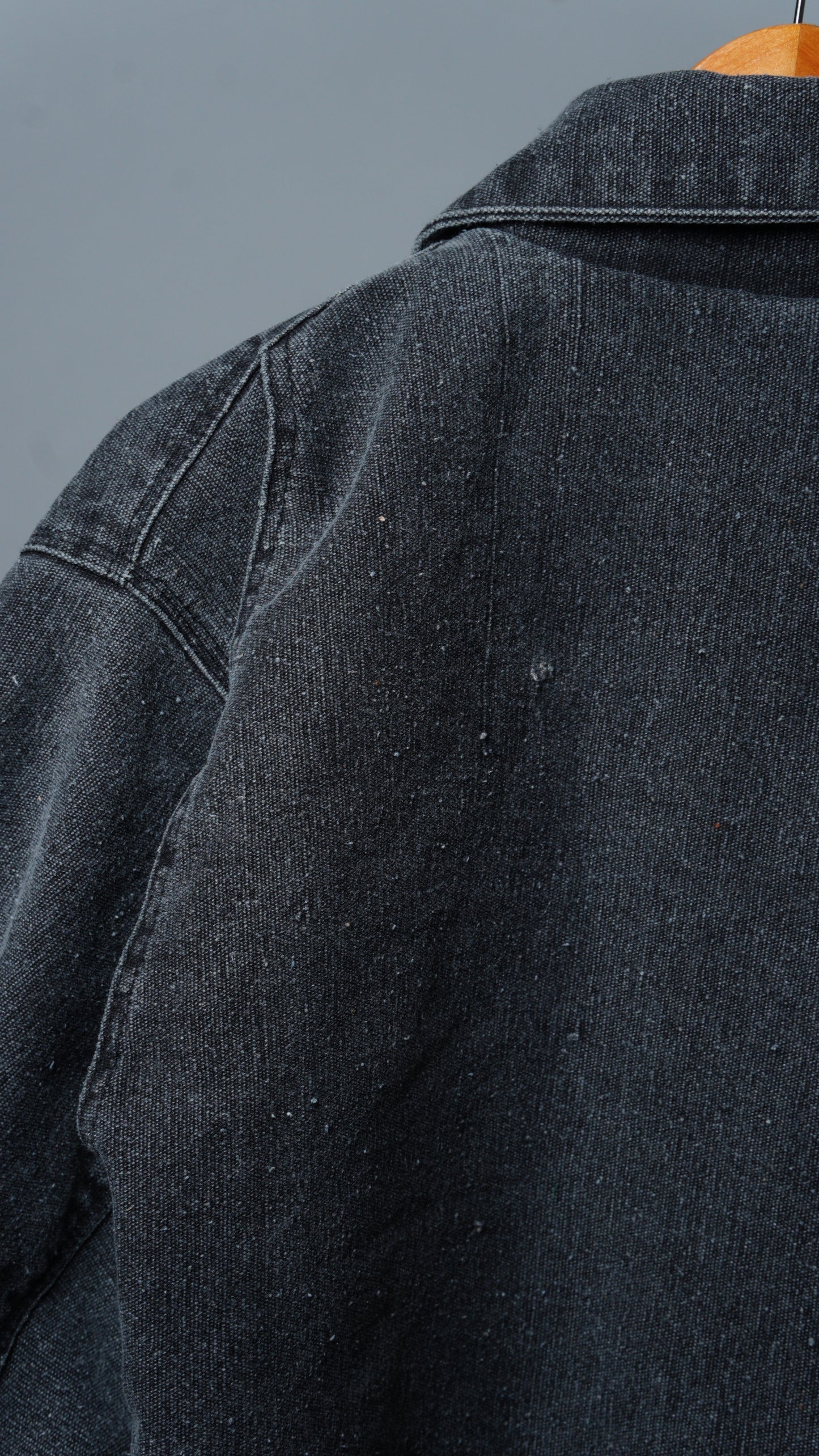 Gray Heavy Weight Cropped Trucker Jacket