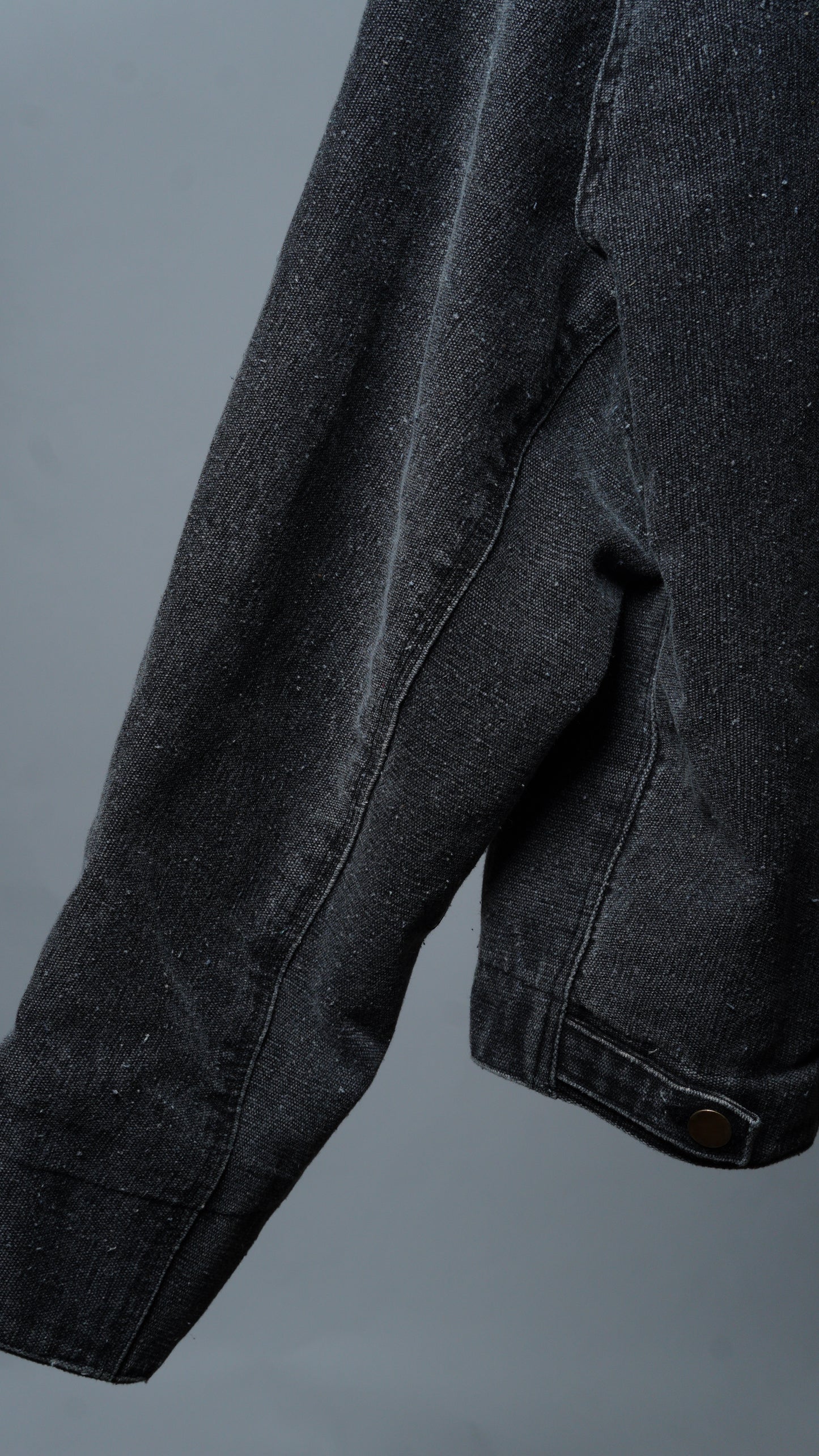 Gray Heavy Weight Cropped Trucker Jacket