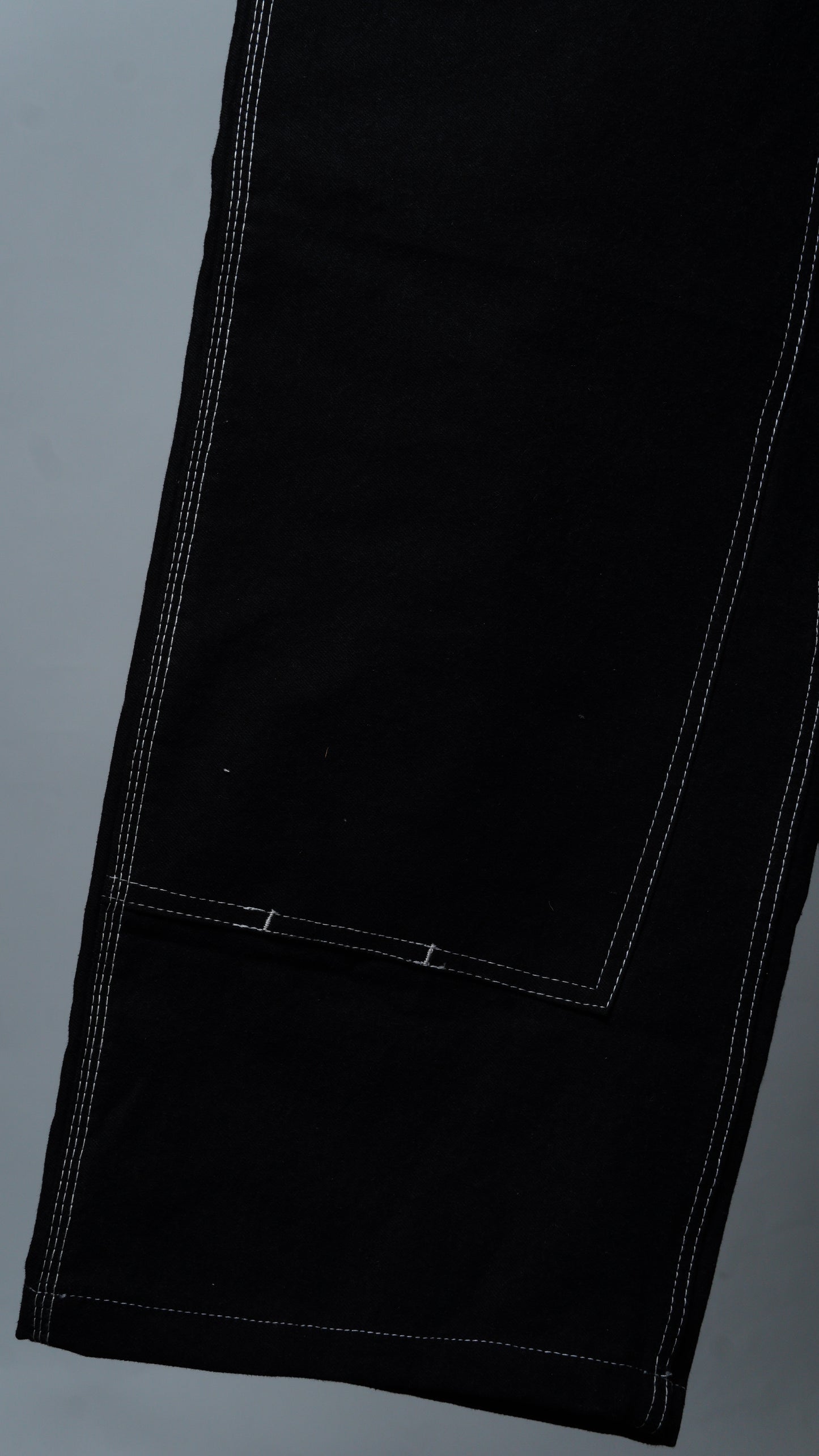 Wide Leg Reinforced Black High Rise Denim Jeans