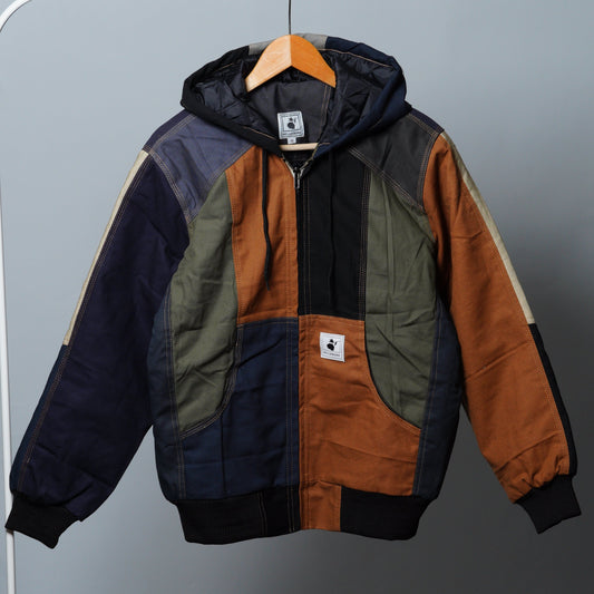 Workwear Colorblock Hooded Jacket Size M