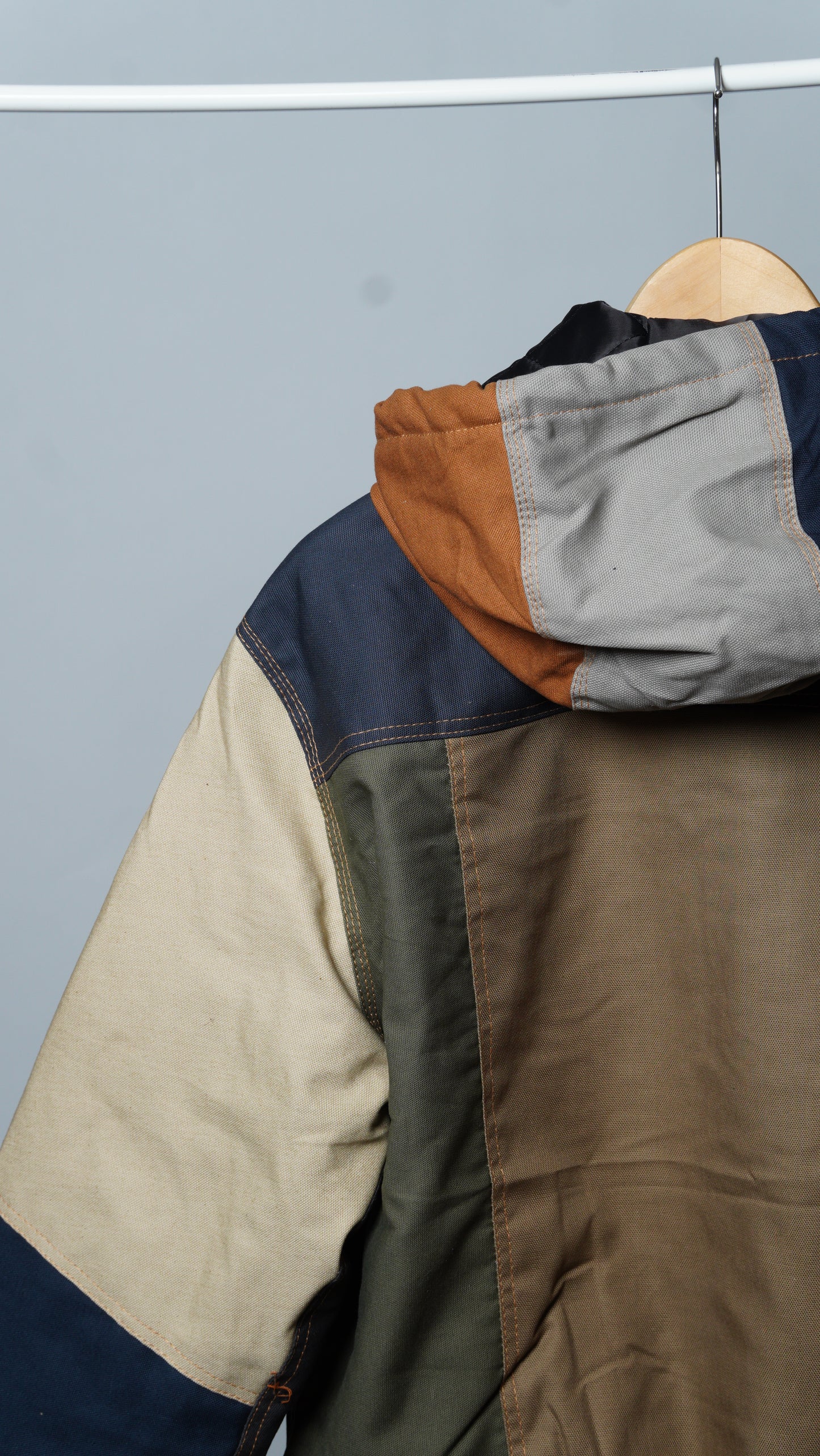 Workwear Colorblock Hooded Jacket Size M