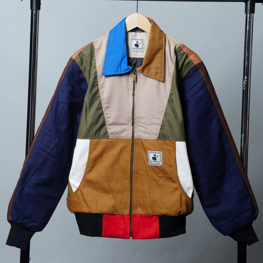 Workwear Colorblock Geometric Jacket Size L