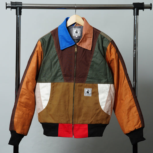 Workwear Colorblock Geometric Jacket Size L