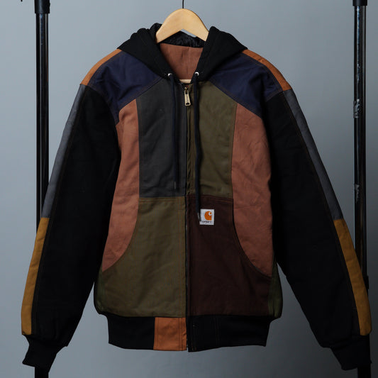 Workwear Colorblock Hooded Jacket Size M