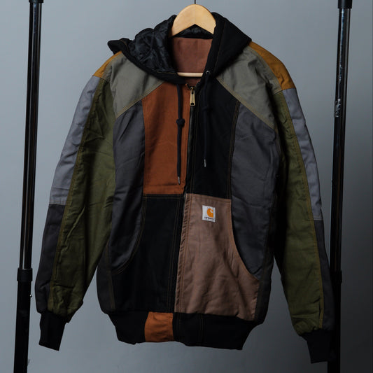 Workwear Colorblock Hooded Jacket Size M