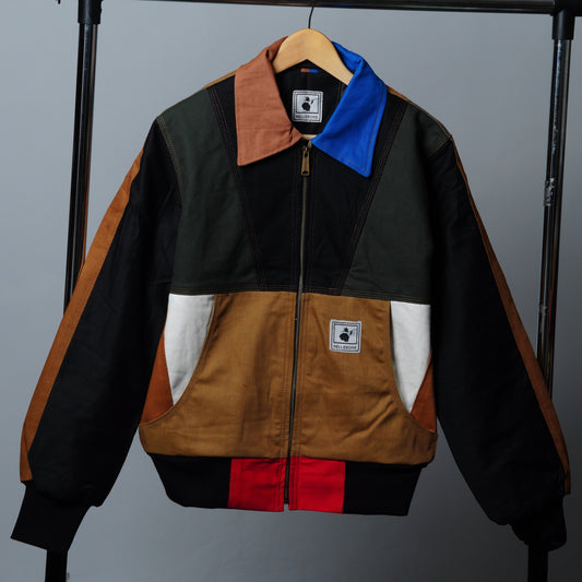 Workwear Colorblock Geometric Jacket Size M