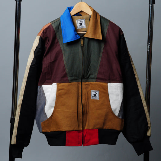 Workwear Colorblock Geometric Jacket Size L