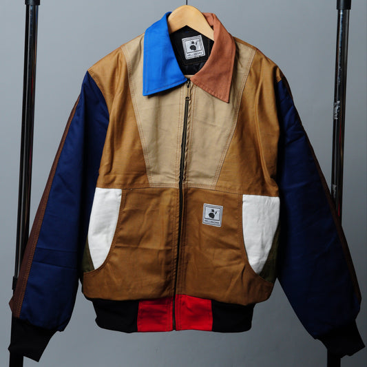 Workwear Colorblock Geometric Jacket Size L