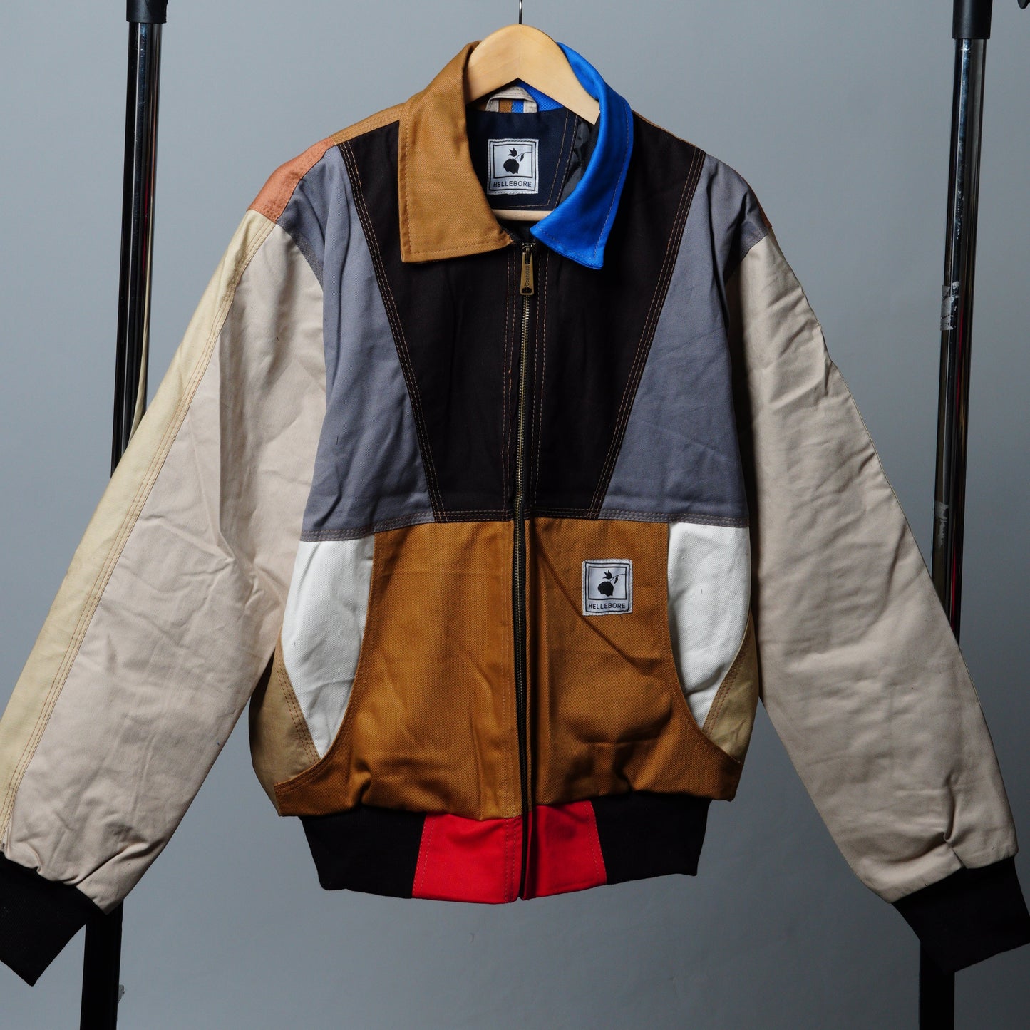 Workwear Colorblock Geometric Jacket Size L