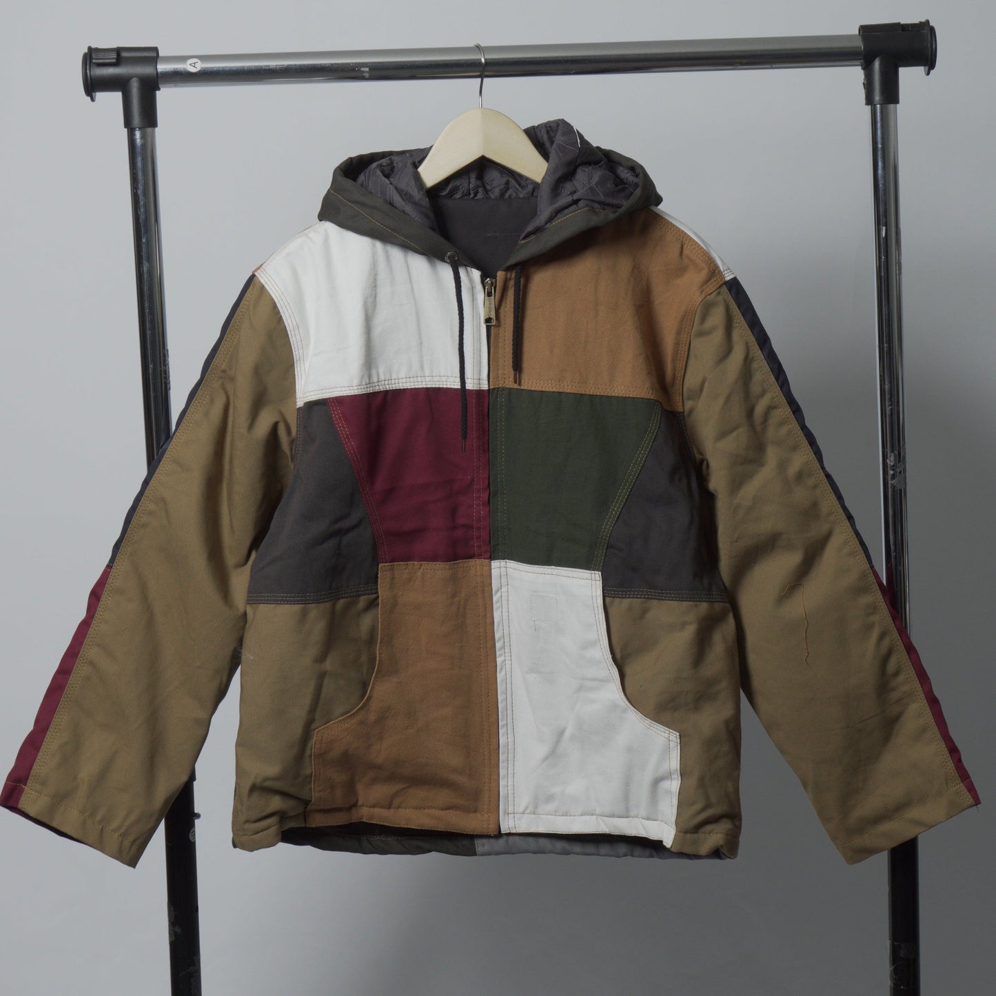 Workwear Colorblock Hooded Jacket Size L