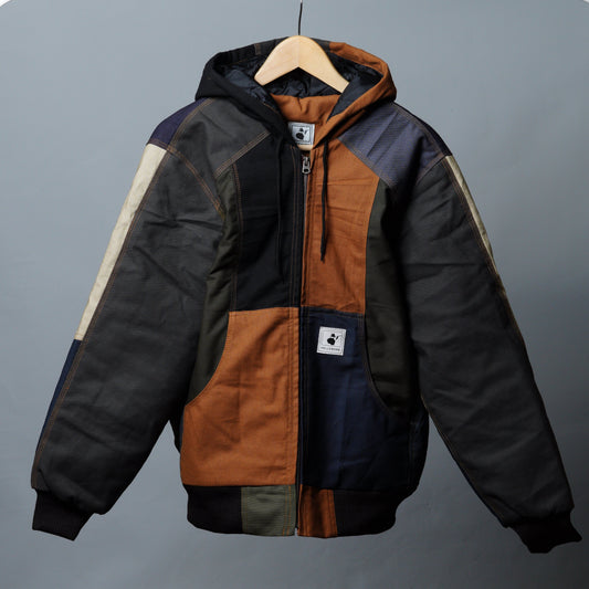 Workwear Colorblock Hooded Jacket Size M