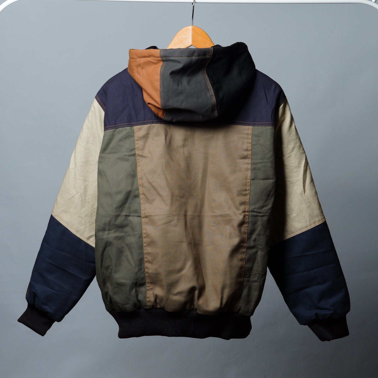 Workwear Colorblock Hooded Jacket Size M