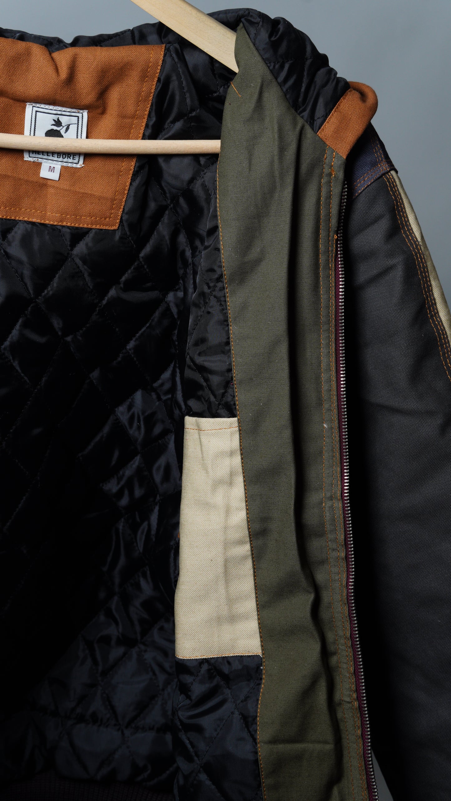 Workwear Colorblock Hooded Jacket Size M