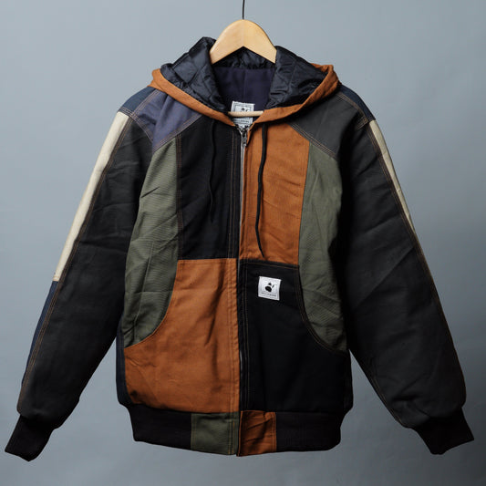 Workwear Colorblock Hooded Jacket Size M