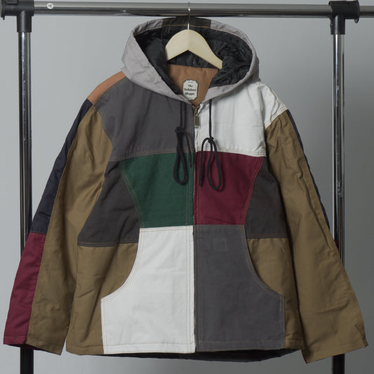 Workwear Colorblock Hooded Jacket Size L