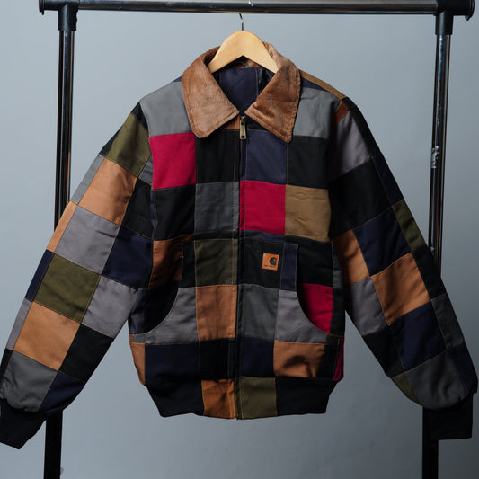 Checkered Patchwork Jacket Size S