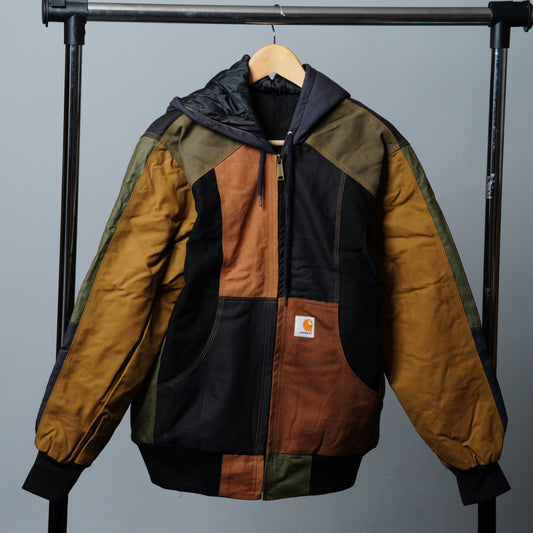 Workwear Colorblock Hooded Jacket Size S
