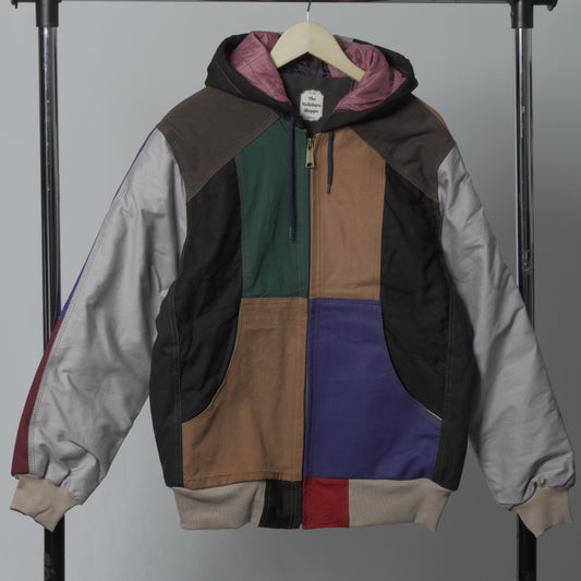 Workwear Colorblock Hooded Jacket Size M