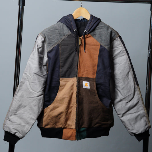Workwear Colorblock Hooded Jacket Size S