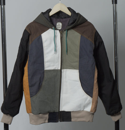 Workwear Colorblock Hooded Jacket Size M