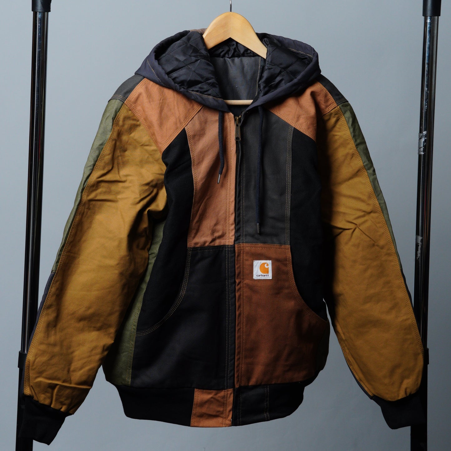 Workwear Colorblock Hooded Jacket Size S