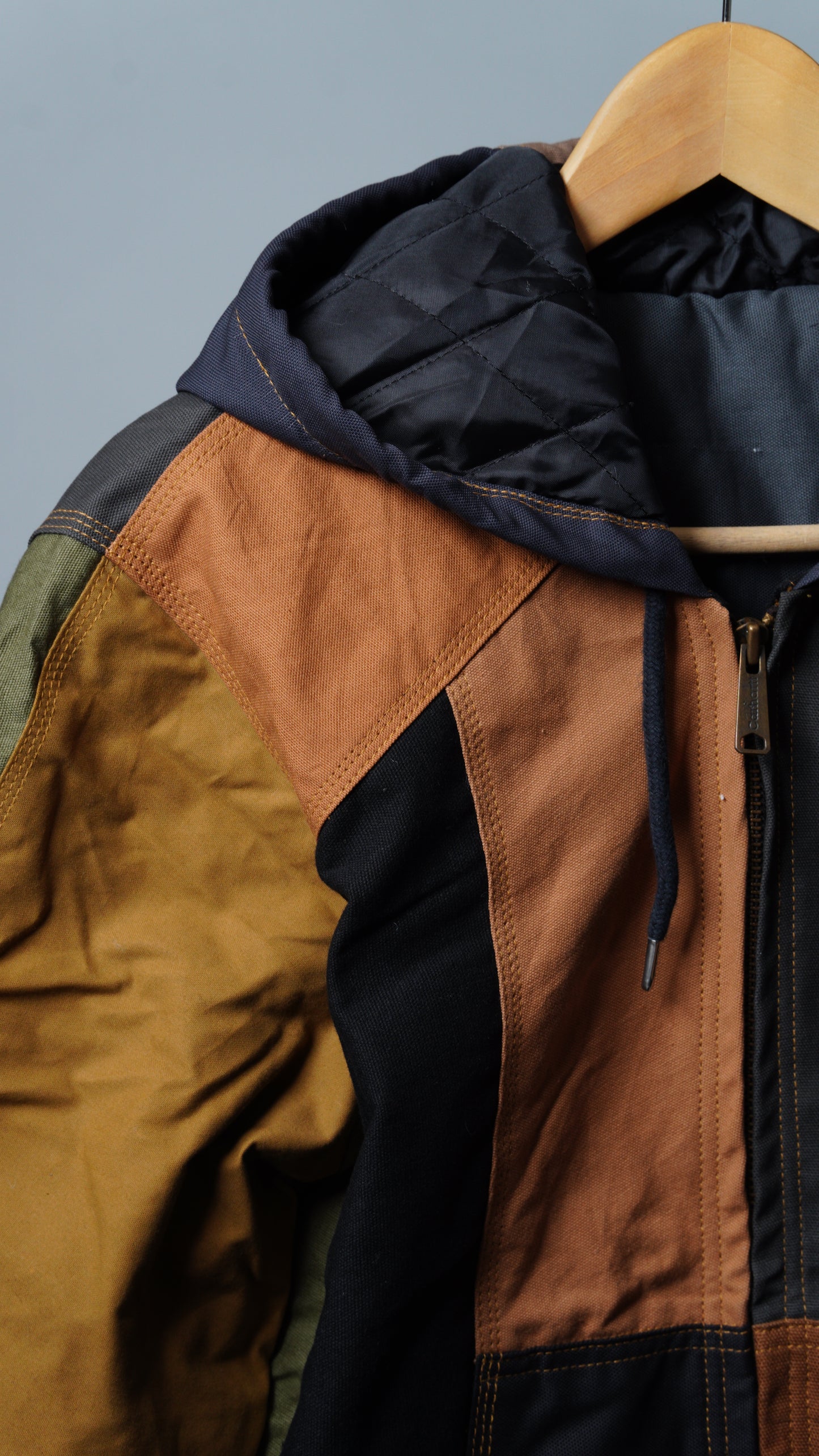 Workwear Colorblock Hooded Jacket Size S