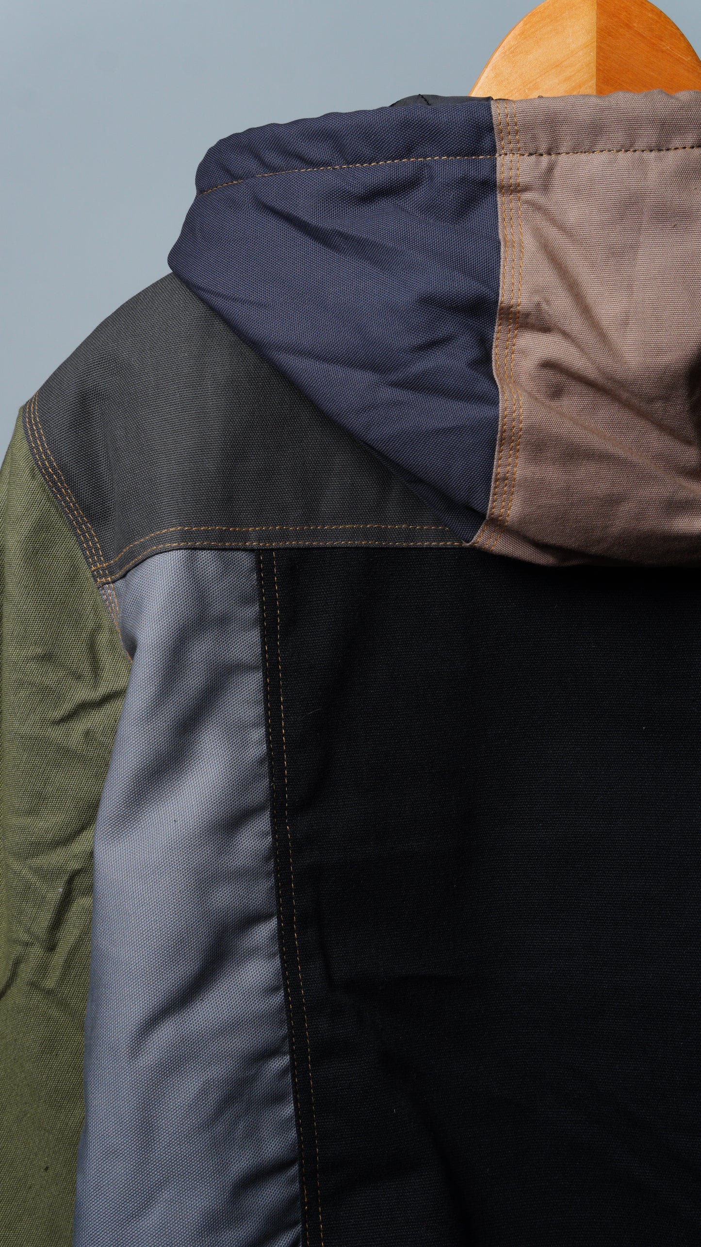 Workwear Colorblock Hooded Jacket Size S