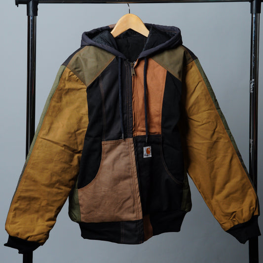 Workwear Colorblock Hooded Jacket Size S