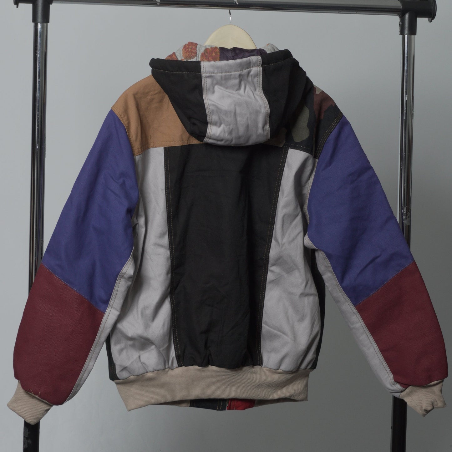 Workwear Colorblock Hooded Jacket Size M