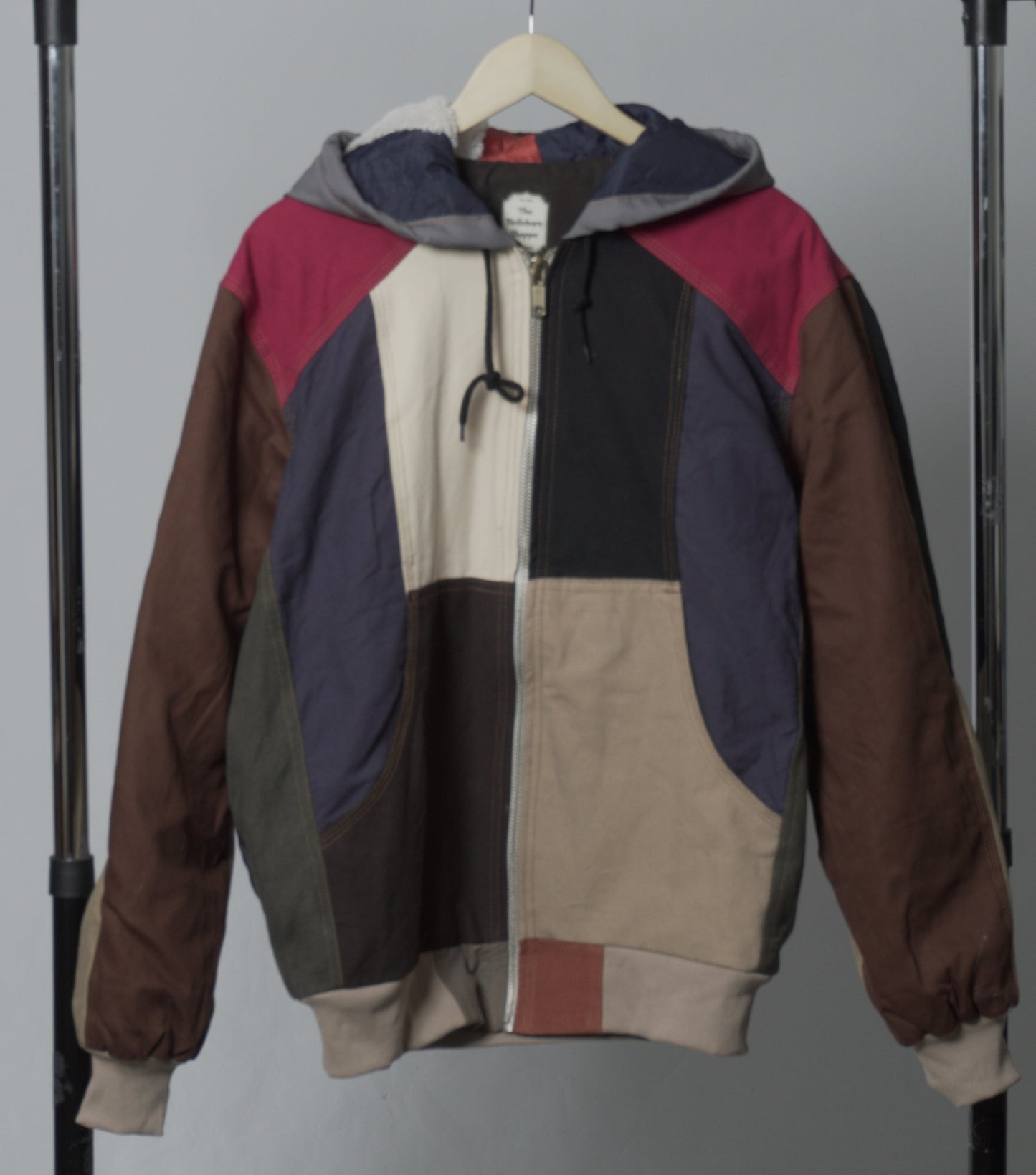 Workwear Colorblock Hooded Jacket Size L