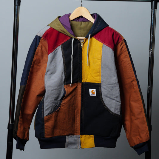 Workwear Colorblock Hooded Jacket Size M