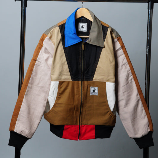 Workwear Colorblock Geometric Jacket Size M