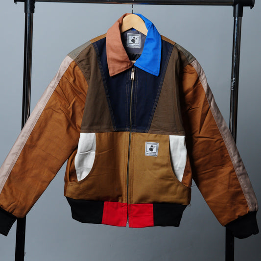 Workwear Colorblock Geometric Jacket Size M