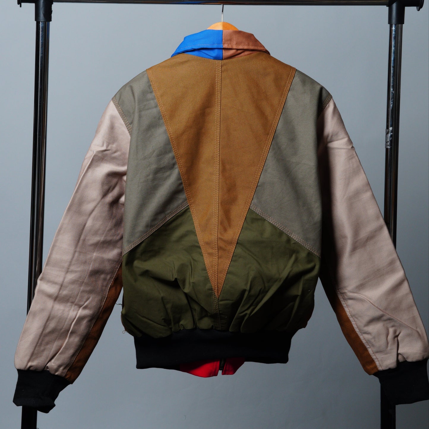 Workwear Colorblock Geometric Jacket Size M
