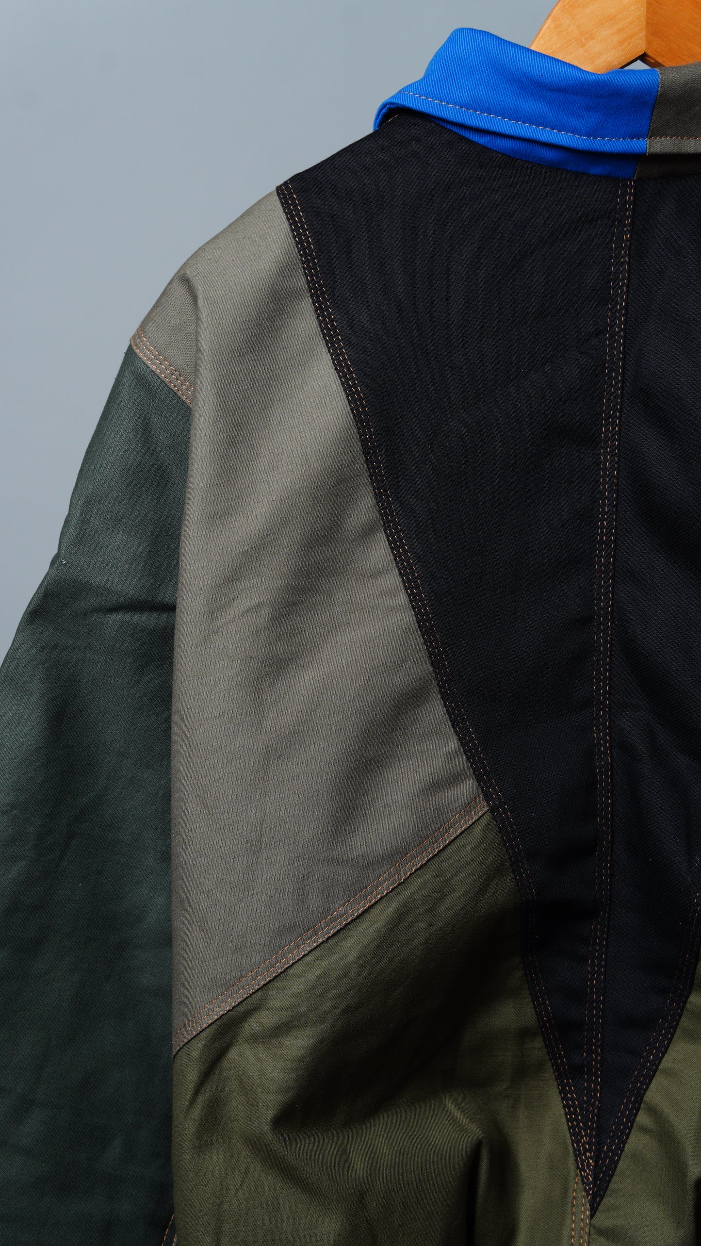 Workwear Colorblock Geometric Jacket Size M